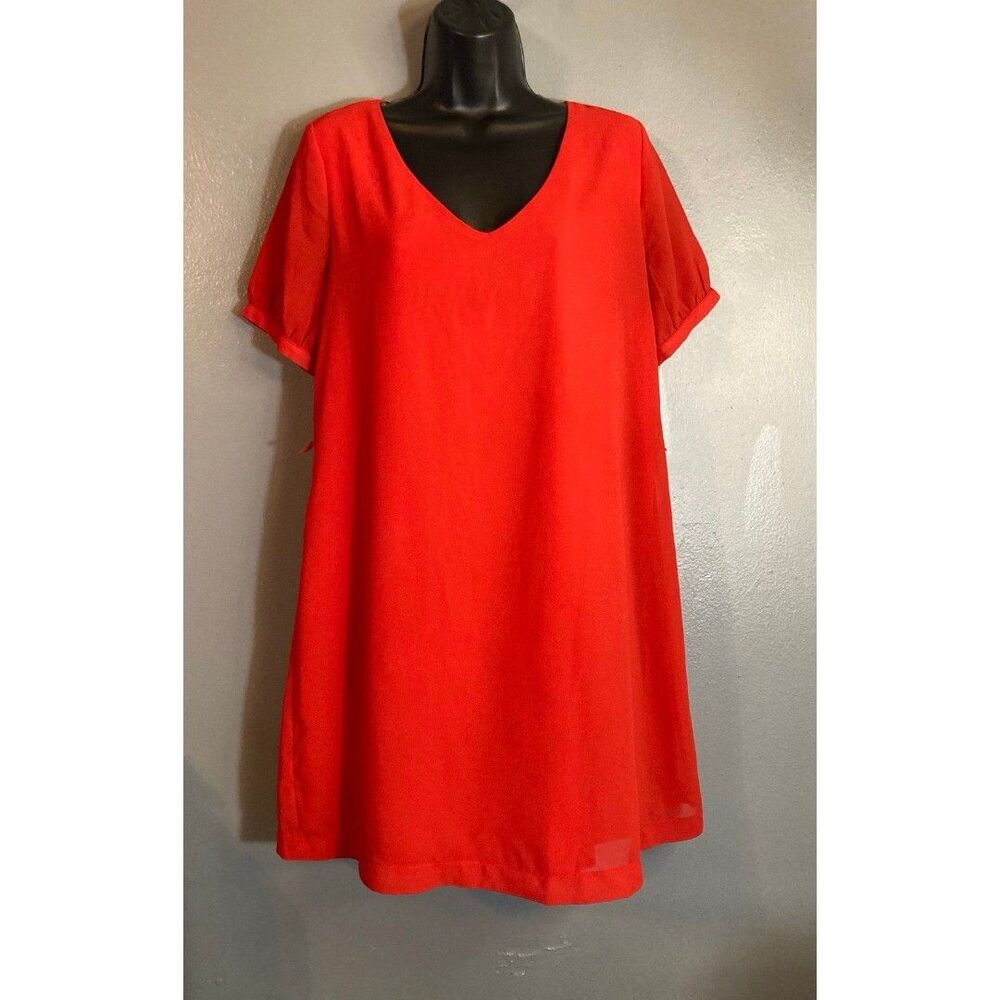 Forever 21 XXI red shift dress